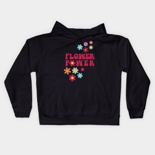 Viva Magenta Colorful Flower Power Sticker Kids Hoodie